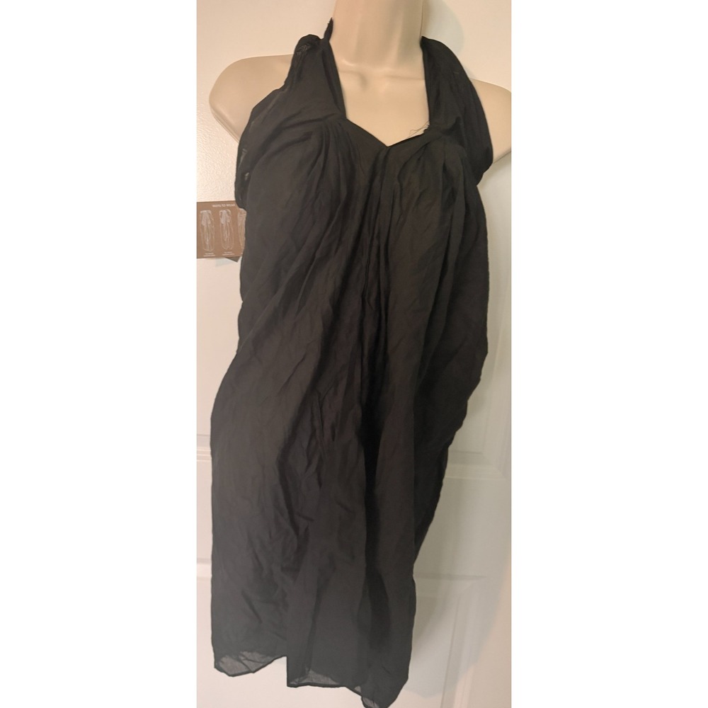 J. CREW Black Convertible Beach Sarong Size X-Small XS NWT Versatile